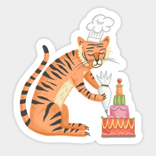 Tiger Baking Sticker